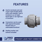 Sigma Engineered Solutions ProConnex 3/4 in. D Plastic Straight Connector For Liquid Tight 1 pk
