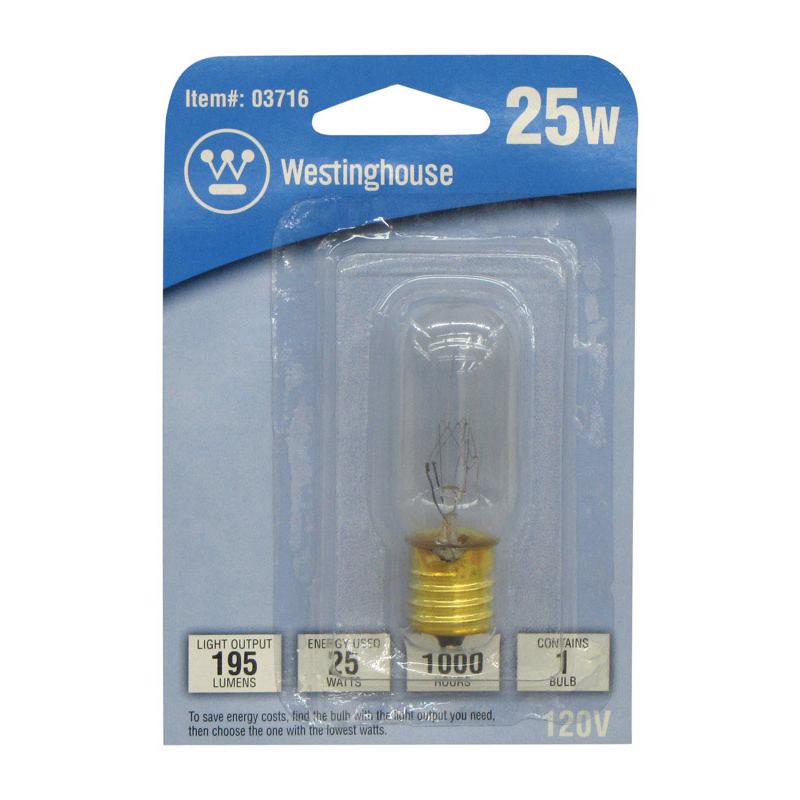 Westinghouse 25 W T8 Tubular Incandescent Bulb E17 (Intermediate) Warm White 1 pk - Case of 6