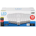 Feit A19 E26 (Medium) LED Bulb Daylight 60 Watt Equivalence 10 pk - Case of 4