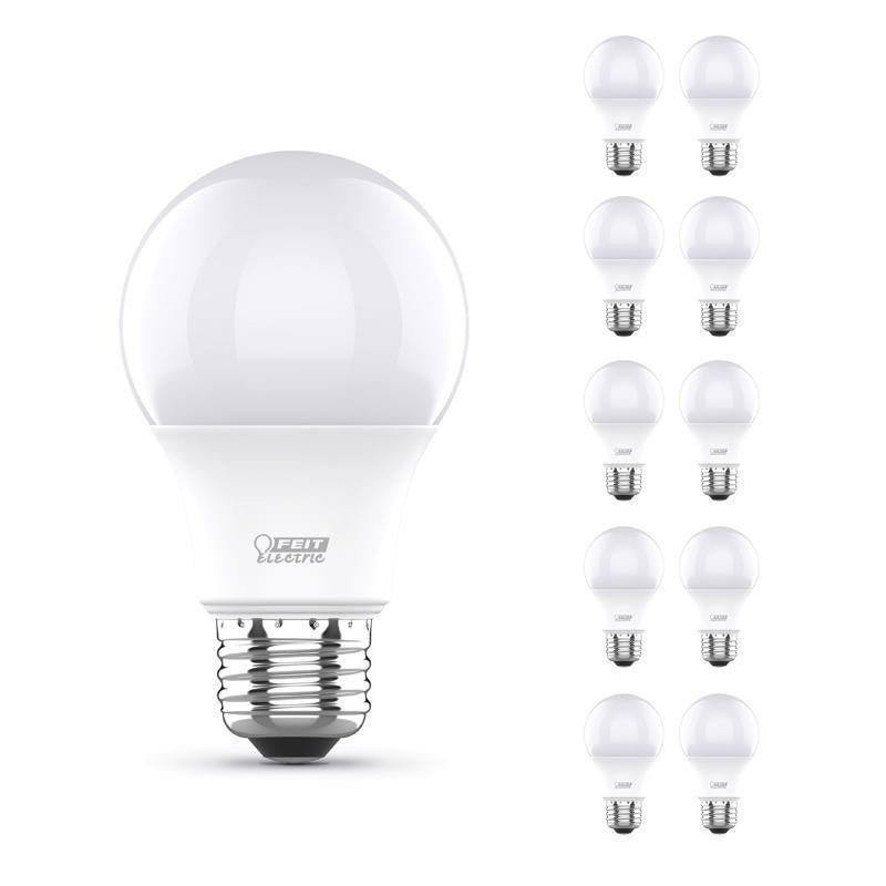 Feit A19 E26 (Medium) LED Bulb Daylight 60 Watt Equivalence 10 pk - Case of 4