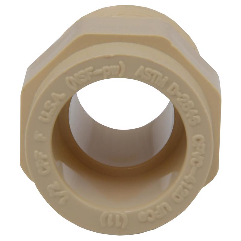 Charlotte Pipe FlowGuard Schedule 40 1/2 in. Socket X 1/2 in. D MNPT CPVC Adapter 1 pk - Case of 25