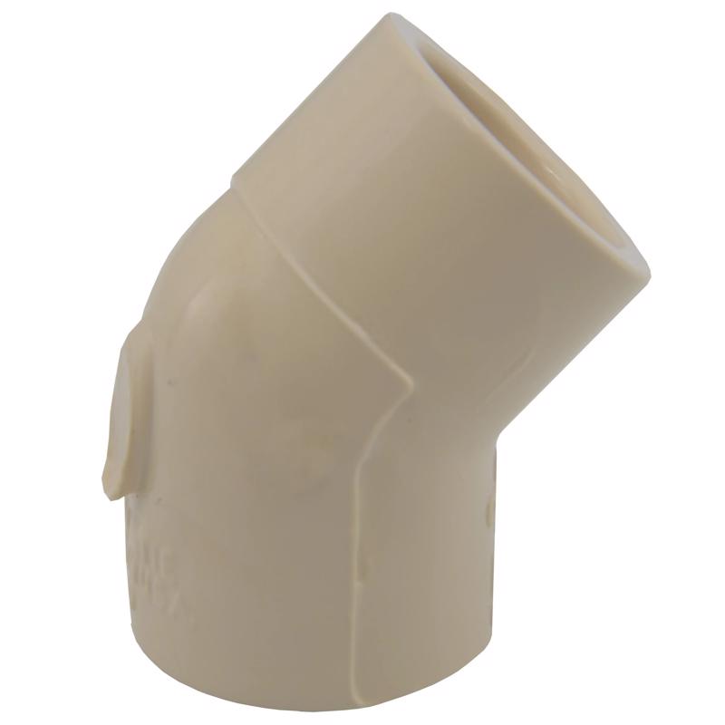 Charlotte Pipe 1/2 in. Socket X 1/2 in. D Socket CPVC 45 Degree Elbow 1 pk - Case of 25