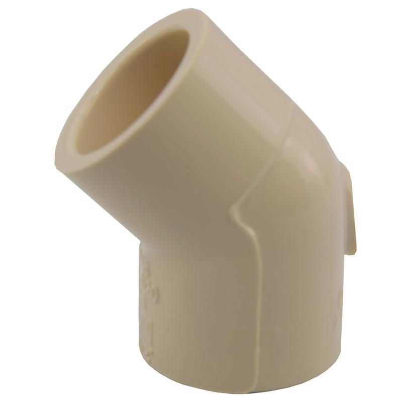 Charlotte Pipe 1/2 in. Socket X 1/2 in. D Socket CPVC 45 Degree Elbow 1 pk - Case of 25