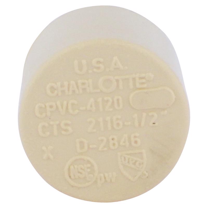 Charlotte Pipe FlowGuard 1/2 in. Hub CPVC Cap 1 pk - Case of 25