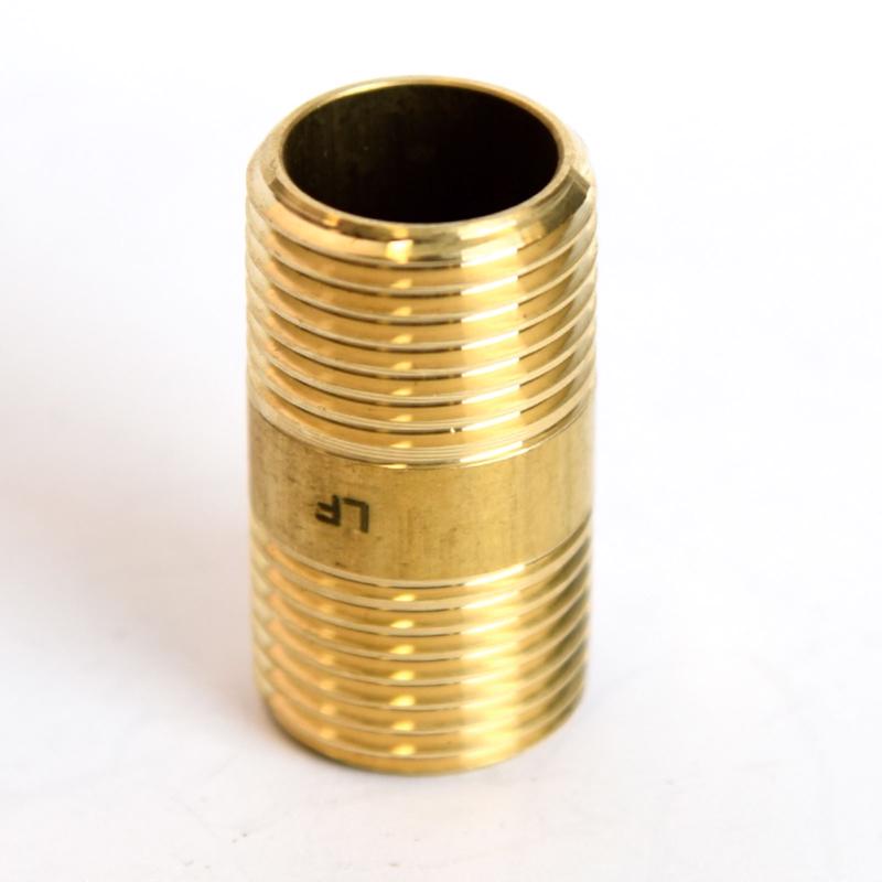 ATC 1/2 in. MPT X 1/2 in. D MPT Yellow Brass Nipple 1-1/2 in. L - Case of 5