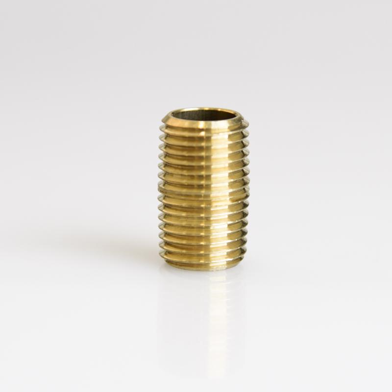 ATC 1/4 in. MPT X 1/4 in. D MPT Yellow Brass Close Nipple - Case of 5