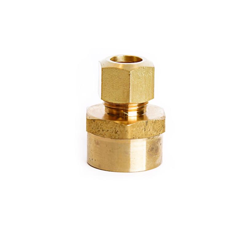 ATC 3/8 in. Compression in. X 1/2 in. D FIP Brass Coupling - Case of 5