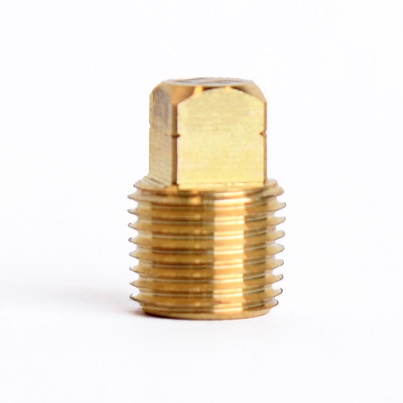 ATC 1/8 in. MPT Brass Square Head Cored Plug - Case of 5