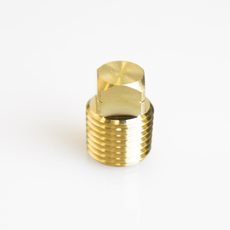 ATC 1/4 in. MPT Brass Square Head Cored Plug - Case of 5