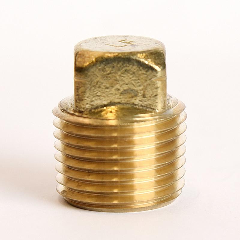 ATC 1/2 in. MPT Brass Square Head Cored Plug - Case of 5