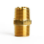 ATC 3/8 in. MPT X 3/8 in. D MPT Yellow Brass Hex Nipple - Case of 5