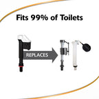 Korky QuietFill Toilet Fill Valve Red For Universal