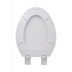 Oakbrook Collection Rockford Elongated White Wood Toilet Seat