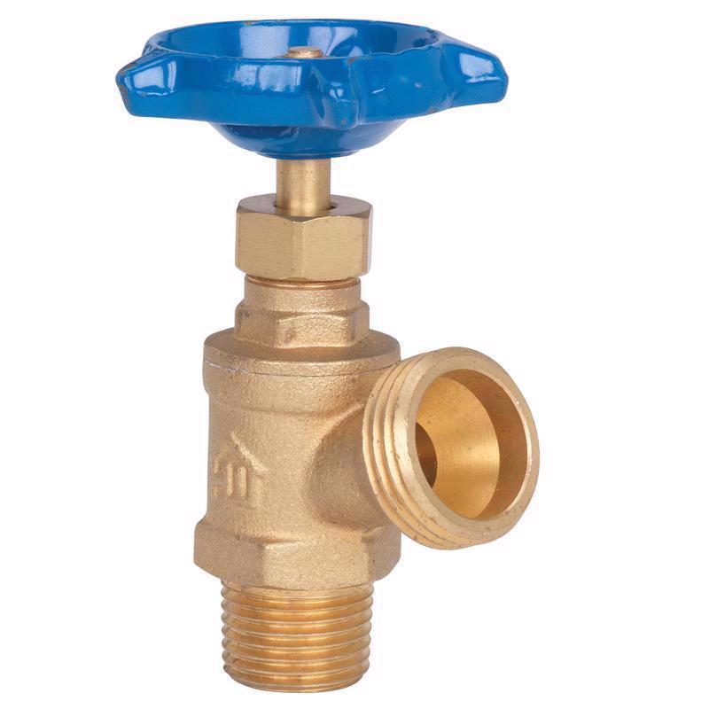 Homewerks 1/2 in. MIP in. X 3/4 in. Garden Hose Thread Brass Boiler Drain