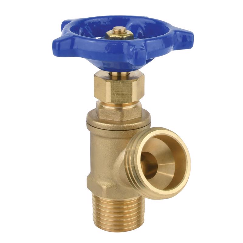 Homewerks 1/2 in. MIP in. X 3/4 in. Garden Hose Thread Brass Boiler Drain