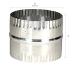 Deflect-O 3 in. L X 4 in. D Silver Aluminum Duct Connector - Case of 12