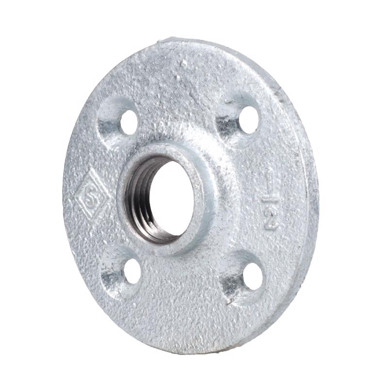 STZ Industries 1/2 in. FIP each Galvanized Malleable Iron Floor Flange - Case of 5