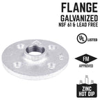 STZ Industries 1/2 in. FIP each Galvanized Malleable Iron Floor Flange - Case of 5