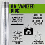 STZ Industries 3/4 in. MIP each X 3/4 in. D MIP Galvanized Steel 3-1/2 in. L Nipple - Case of 5