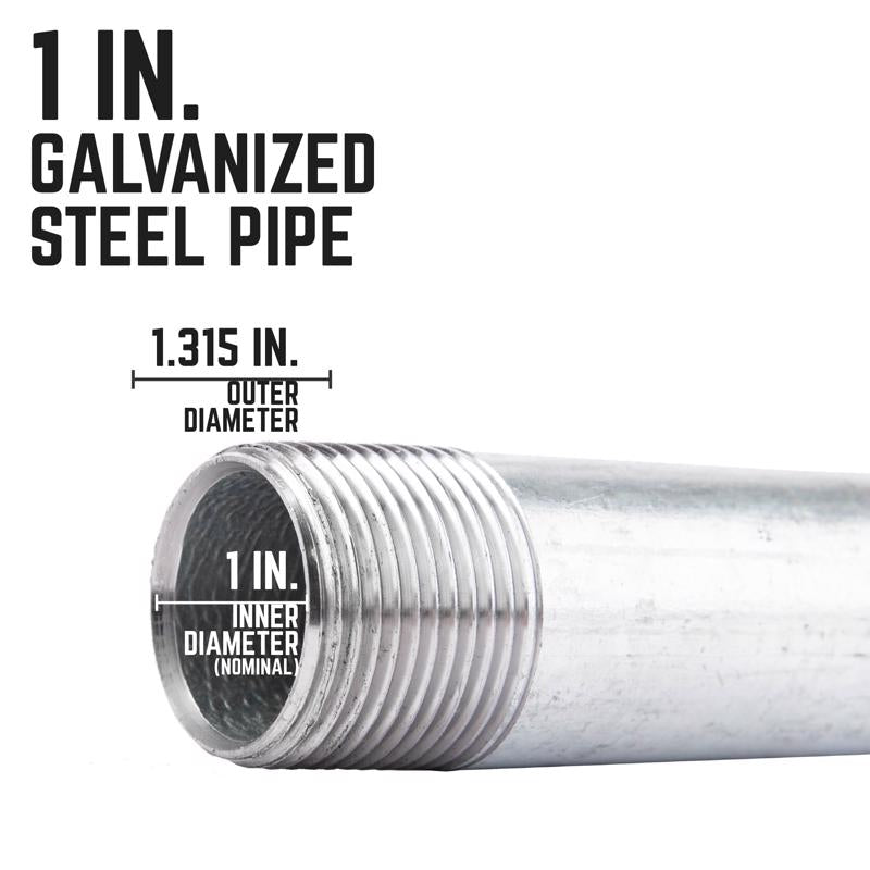 STZ Industries 1 in. MIP each X 1 in. D MIP Galvanized Steel 2-1/2 in. L Nipple - Case of 5