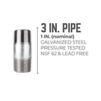 STZ Industries 1 in. MIP each X 1 in. D MIP Galvanized Steel 3 in. L Nipple - Case of 5