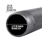 STZ Industries 1/2 in. MIP each X 1/2 in. D MIP Black Steel 2 in. L Nipple - Case of 5