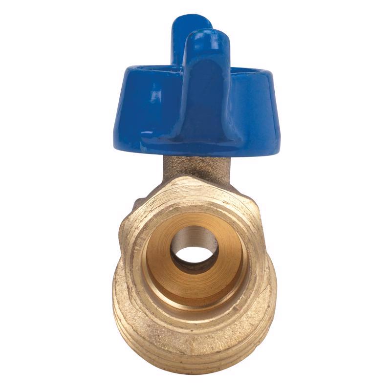 Homewerks 1/2 in. MIP in. X 3/4 in. Garden Hose Thread Brass No-Kink Hose Bibb