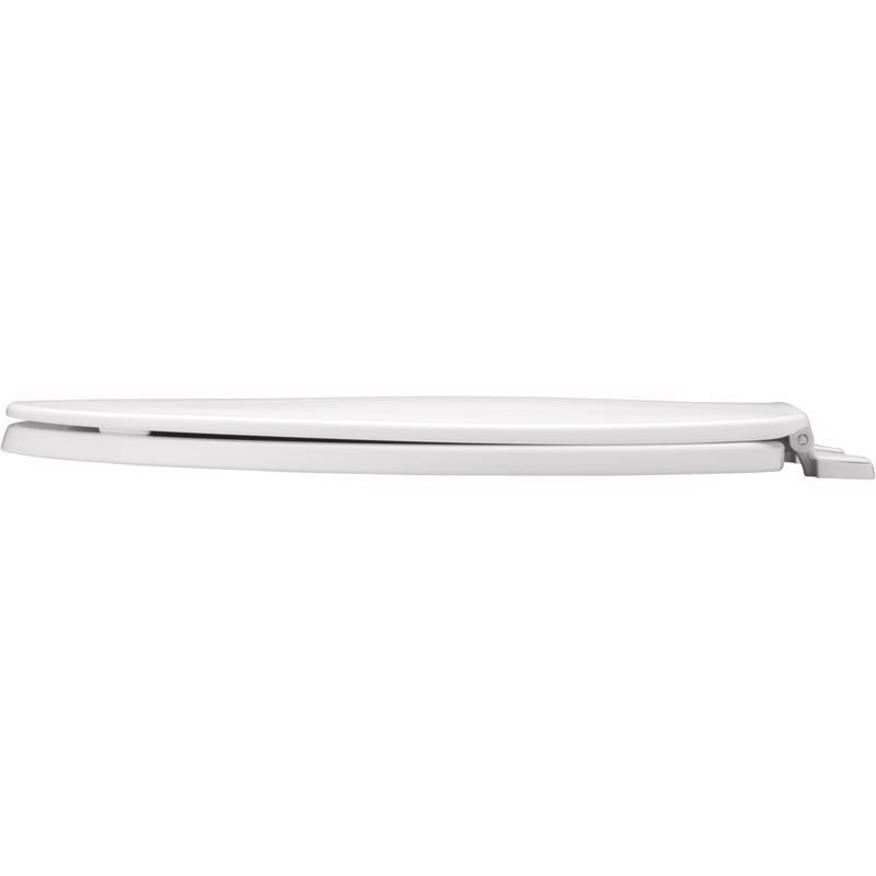 Mayfair by Bemis Elongated White Plastic Toilet Seat