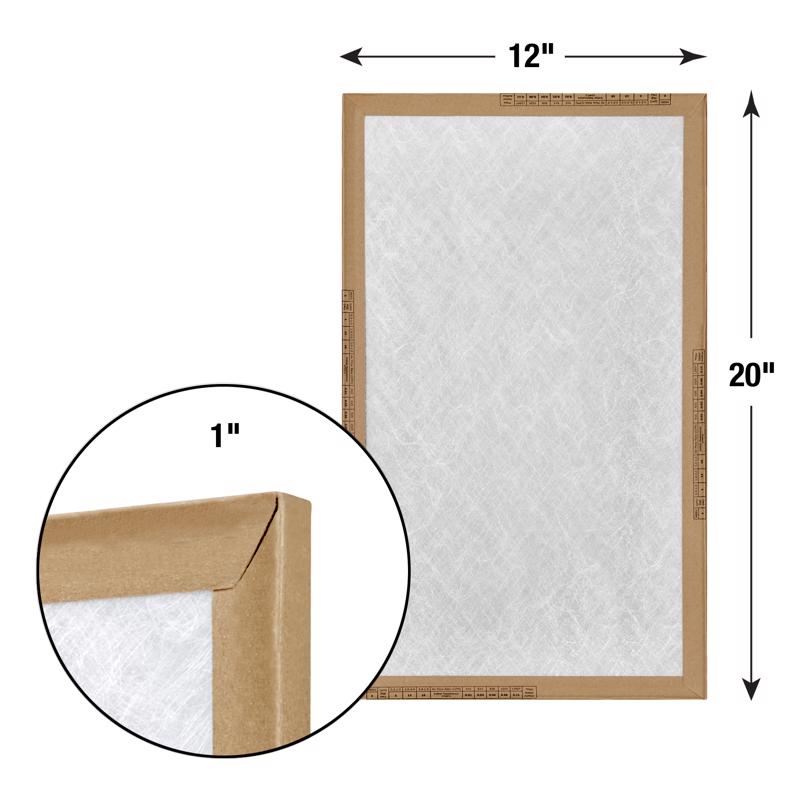 Flanders EZ Flow II 12 in. W X 20 in. H X 1 in. Fiberglass 1 MERV Air Filter 1 pk - Case of 12