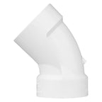 Charlotte Pipe Schedule 40 1-1/2 in. Hub X 1-1/2 in. D Hub PVC 45 Degree Elbow 1 pk