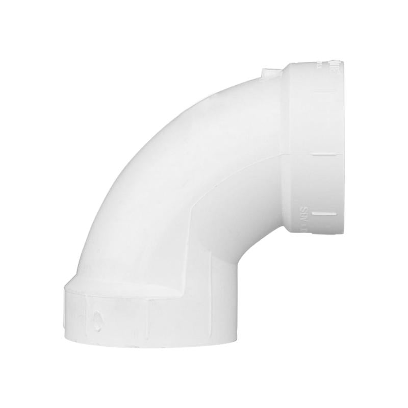Charlotte Pipe Schedule 40 2 in. Hub X 2 in. D Hub PVC 90 Degree Elbow 1 pk