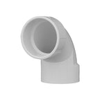 Charlotte Pipe Schedule 40 3 in. Hub X 3 in. D Hub PVC 90 Degree Elbow 1 pk