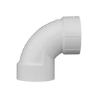 Charlotte Pipe Schedule 40 3 in. Hub X 3 in. D Hub PVC 90 Degree Elbow 1 pk