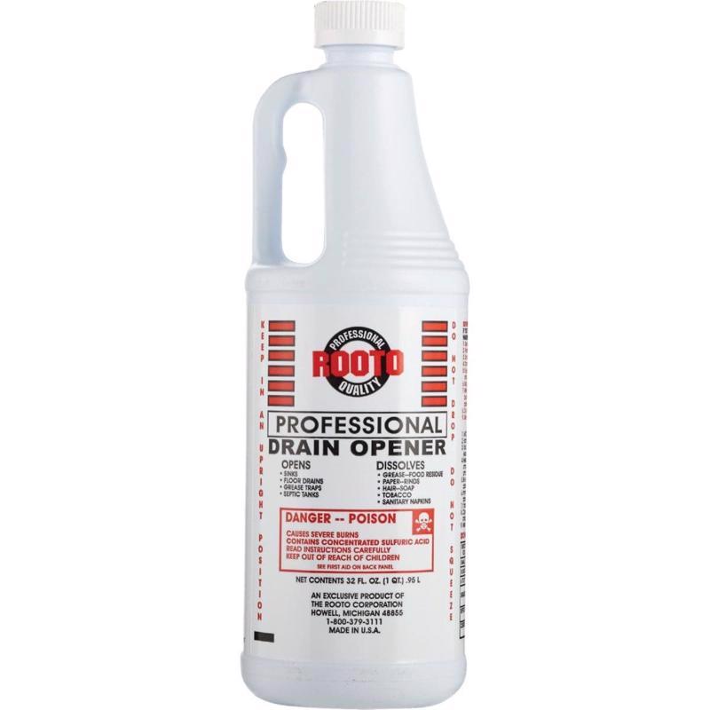 Rooto Professional Liquid Drain Opener 32 oz - Case of 12