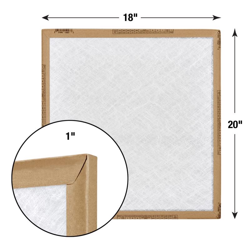 Flanders EZ Flow II 18 in. W X 20 in. H X 1 in. Fiberglass 1 MERV Air Filter 1 pk - Case of 12