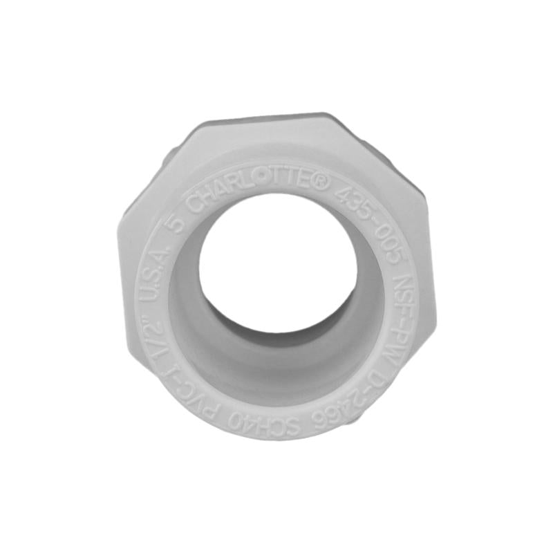 Charlotte Pipe Schedule 40 1/2 in. Slip X 1/2 in. D FPT PVC Pipe Adapter 1 pk - Case of 25