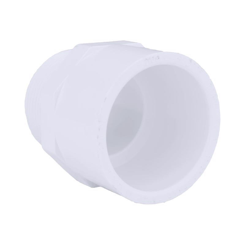 Charlotte Pipe Schedule 40 1-1/4 in. Slip X 1-1/4 in. D MPT PVC Pipe Adapter 1 pk - Case of 25