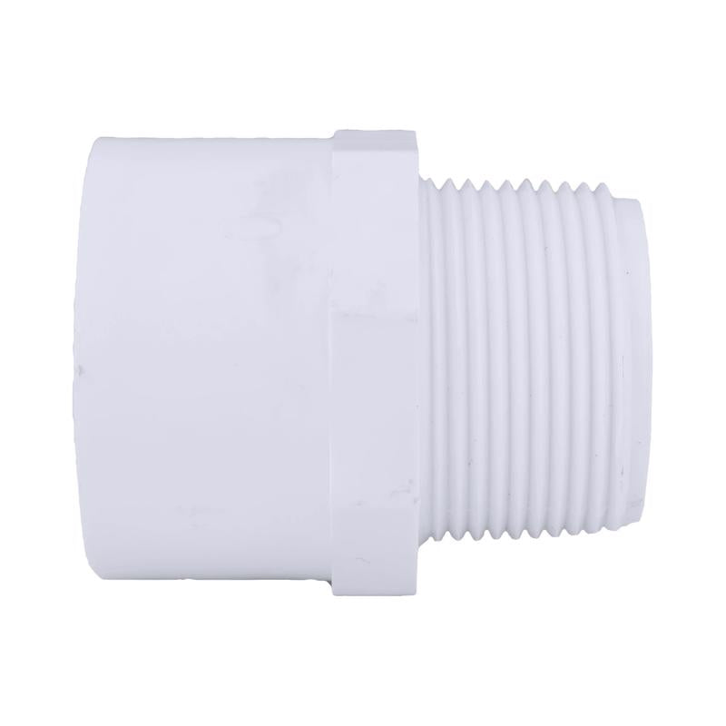 Charlotte Pipe Schedule 40 1-1/4 in. Slip X 1-1/4 in. D MPT PVC Pipe Adapter 1 pk - Case of 25