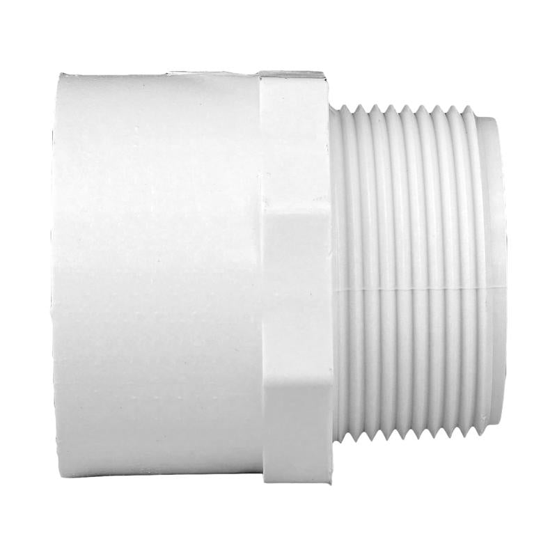 Charlotte Pipe Schedule 40 1-1/2 in. Slip X 1-1/2 in. D MPT PVC Pipe Adapter 1 pk - Case of 25
