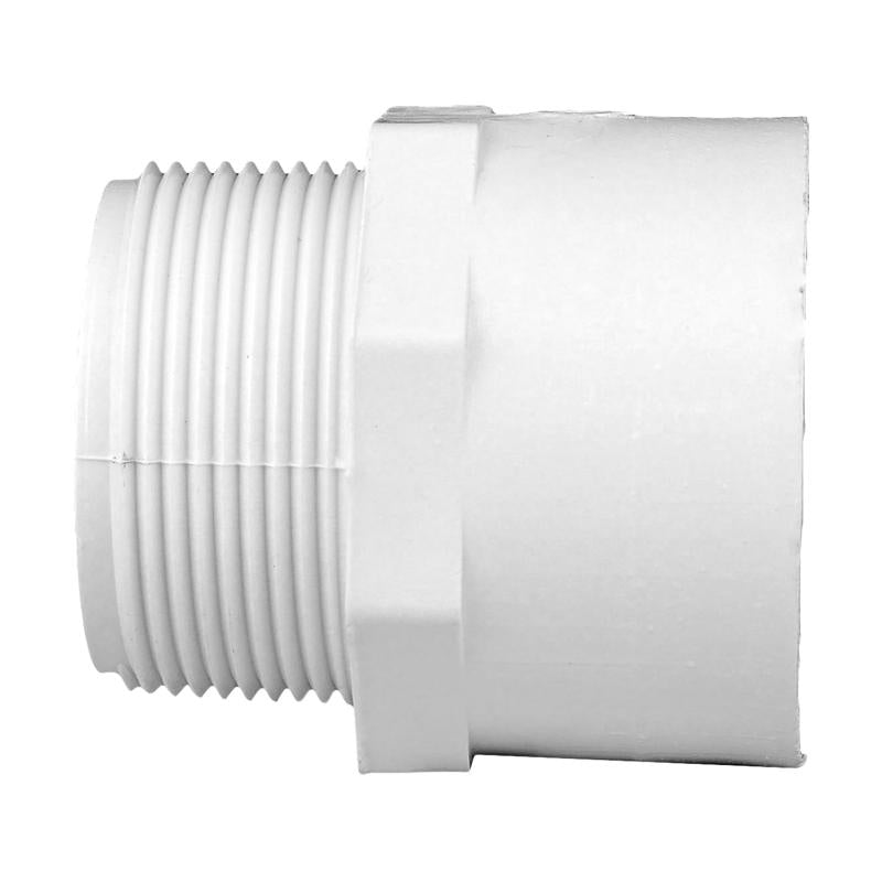Charlotte Pipe Schedule 40 1-1/2 in. Slip X 1-1/2 in. D MPT PVC Pipe Adapter 1 pk - Case of 25