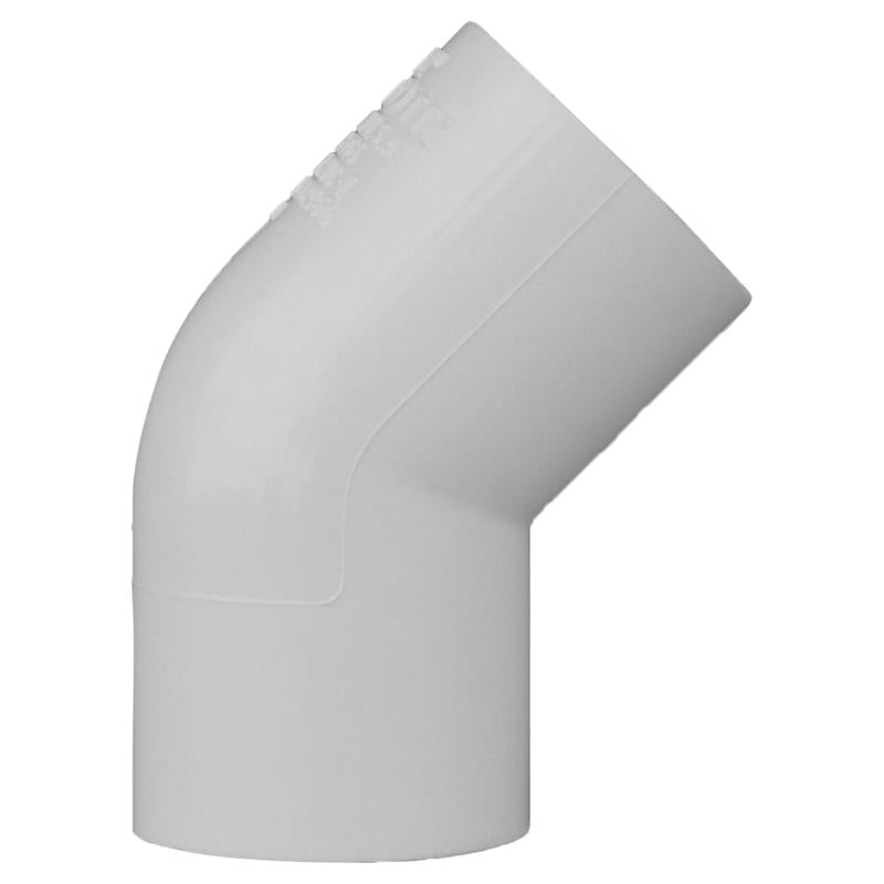 Charlotte Pipe Schedule 40 1/2 in. Slip X 1/2 in. D Slip PVC 45 Degree Elbow 1 pk - Case of 25