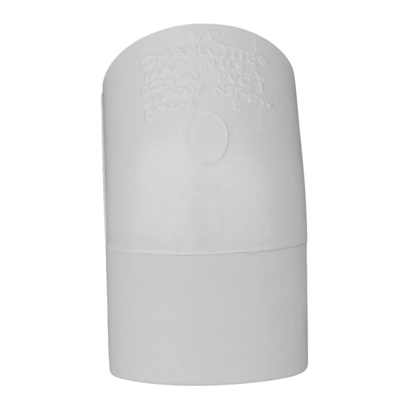 Charlotte Pipe Schedule 40 3/4 in. Slip X 3/4 in. D Slip PVC 45 Degree Elbow 1 pk - Case of 25