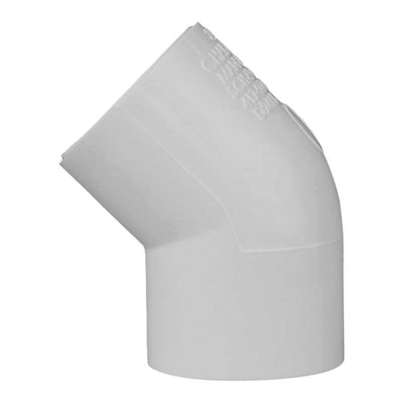 Charlotte Pipe Schedule 40 3/4 in. Slip X 3/4 in. D Slip PVC 45 Degree Elbow 1 pk - Case of 25