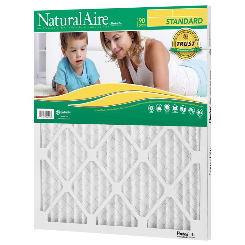 NaturalAire 18 in. W X 20 in. H X 1 in. Synthetic 8 MERV Pleated Air Filter 1 pk - Case of 12