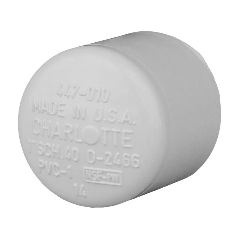 Charlotte Pipe Schedule 40 1 in. Slip PVC Cap 1 pk - Case of 25