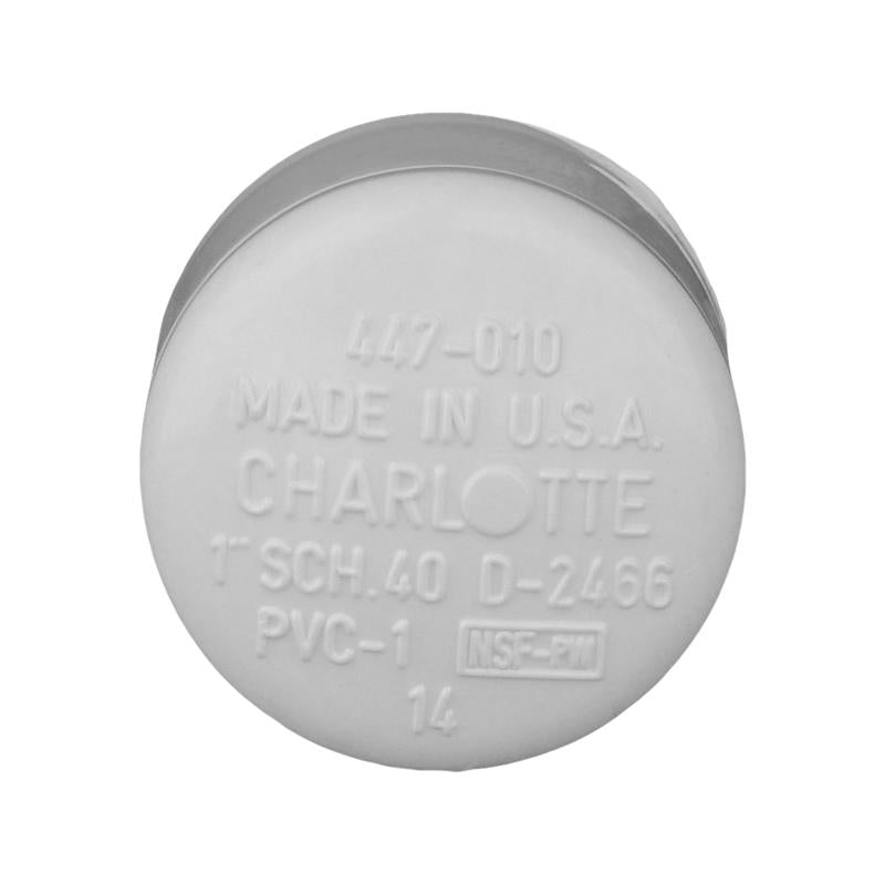 Charlotte Pipe Schedule 40 1 in. Slip PVC Cap 1 pk - Case of 25