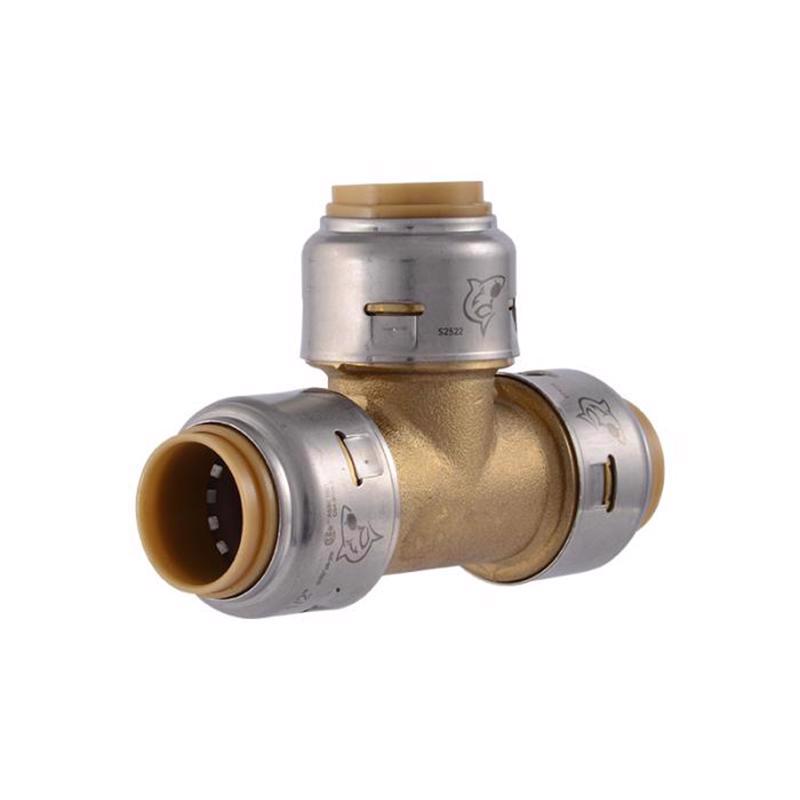 SharkBite Push to Connect 1/2 in. PTC each X 1/2 in. D Brass Tee