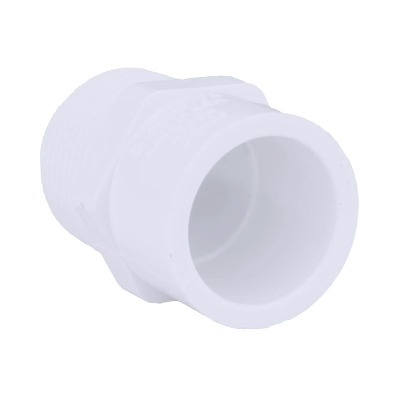 Charlotte Pipe Schedule 40 3/4 in. MPT X 1/2 in. D Slip PVC Pipe Adapter 1 pk - Case of 25
