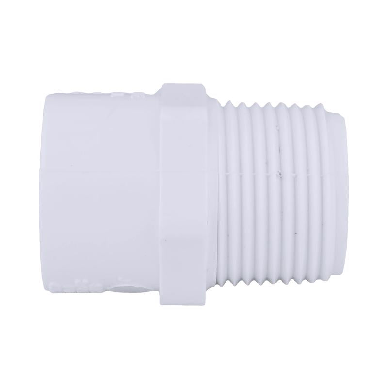 Charlotte Pipe Schedule 40 3/4 in. MPT X 1/2 in. D Slip PVC Pipe Adapter 1 pk - Case of 25