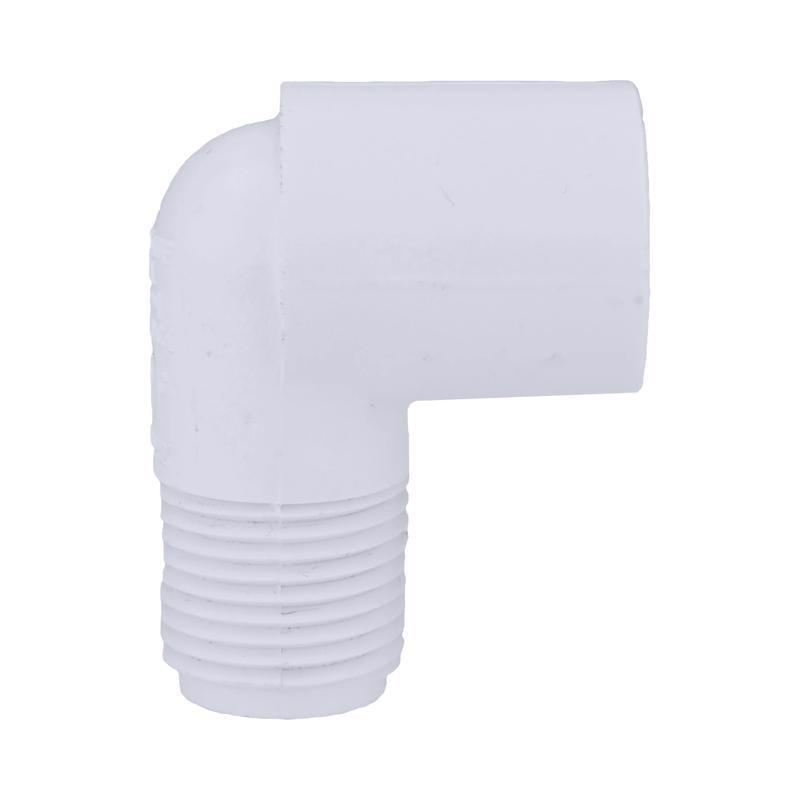 Charlotte Pipe Schedule 40 1/2 in. Slip X 1/2 in. D MPT PVC Street Elbow 1 pk - Case of 25
